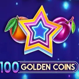 100 Golden Coins slot logo by Amusnet Interactive at Blazing Wildz Casino