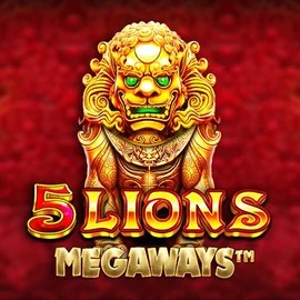 5 Lions Megaways slot visual from Pragmatic Play available on blazingwildzscasino.com