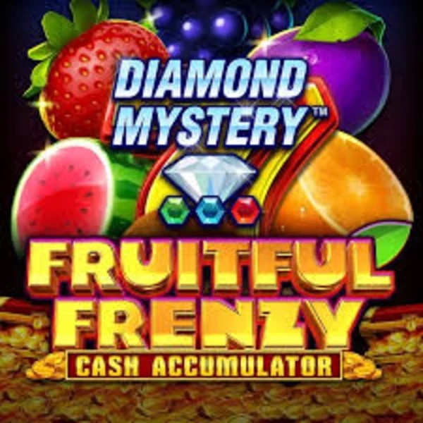 Diamond Mystery Fruitful Frenzy Cash Accumulator by Greentube, showcased at blazingwildzscasino.com – game logo