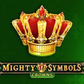 Mighty Symbols Crowns slot logo by Wazdan at Blazing Wildz Casino